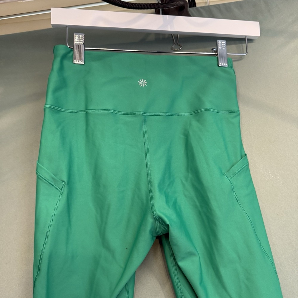 Athleta Interval Stash 7/8 Tight Legging Women's Gym Green, Size Small P - Picture 5 of 7
